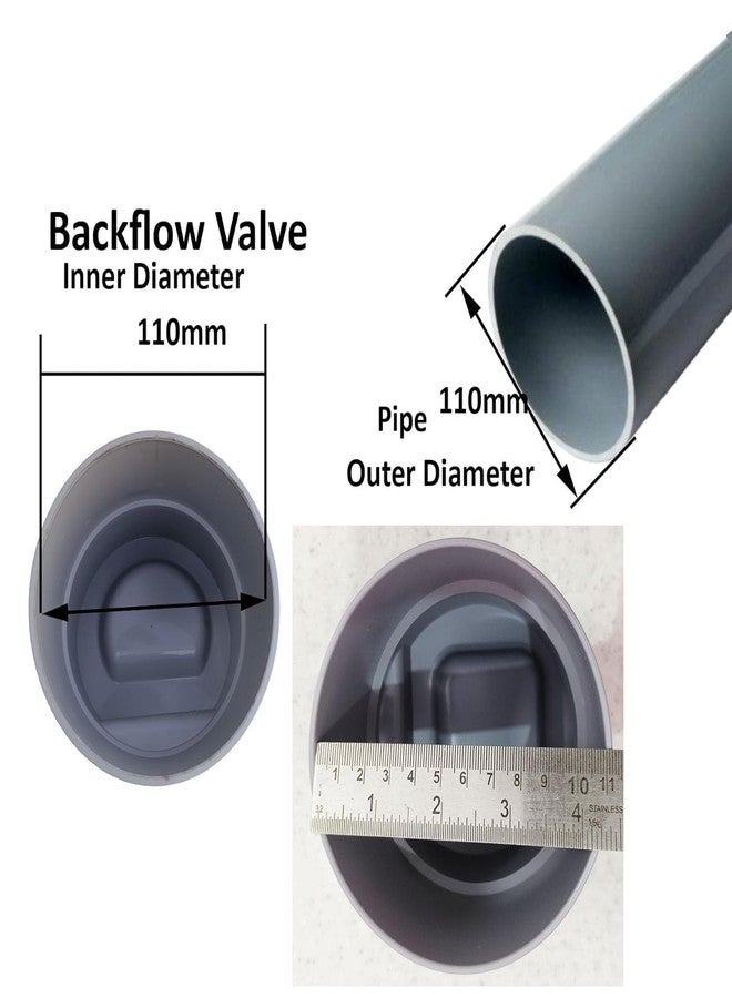 ES EKSAFAR ESEKSAFAR 1pc 4"inch PVC Drain Pipe cap/PVC Backflow Mosquito Tank Pvc Pipe Flap Gate Valve non Return Valve - Image 3
